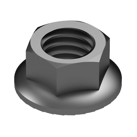 Huyett Flange Nut, 5/16-18, Case Hardened Steel, Zinc Clear Trivalent, 0.739 in Hex Wd NUTH12-0312-0281CH13